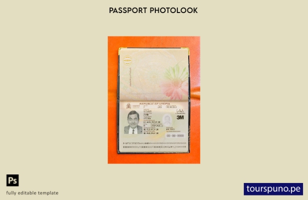 Plantilla de aspecto fotográfico del pase Utopia lista para imprimir